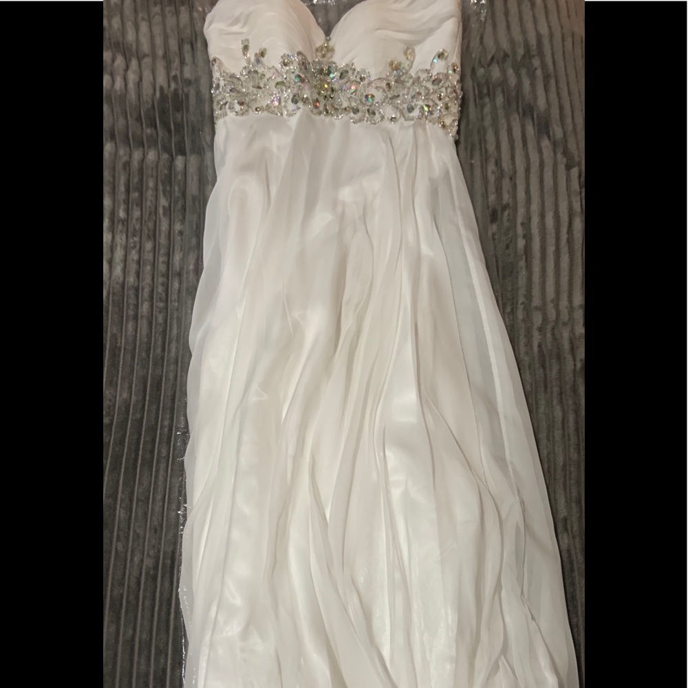White Evening Dress with Jewels!